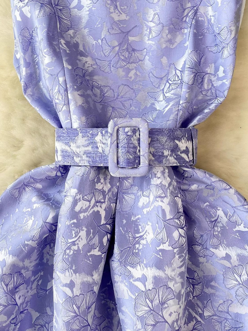 Elegantne sügisene õhtupeokleit, naiste varrukateta jacquard-kleit, lillega punutud kaelarihm kõrge vöökohaga vest Midi Vestidos