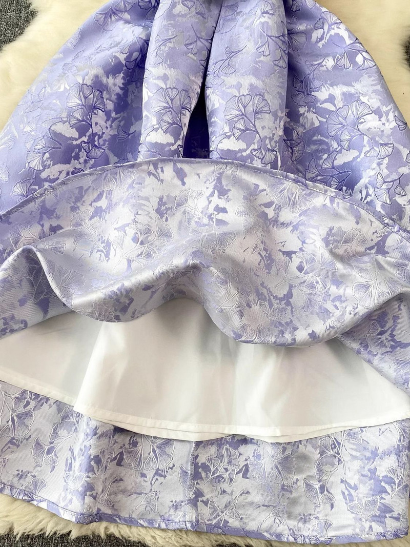 Elegantne sügisene õhtupeokleit, naiste varrukateta jacquard-kleit, lillega punutud kaelarihm kõrge vöökohaga vest Midi Vestidos