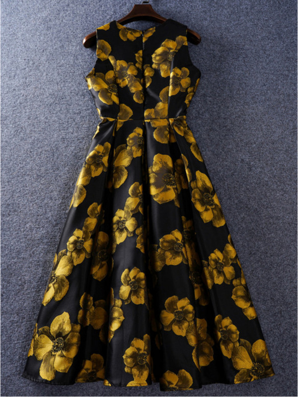 Rochii midi, fără mâneci, jacquard, elegante, de lux, pentru femei, retro, franceză, cu talie înaltă, rochie lungă, vara 2024