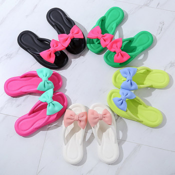 Джапанки с дебела подметка за жени Лято 2023 Нови плажни сандали на открито Дамски пързалки за душ Неплъзгащи се меки меки чехли Обувки