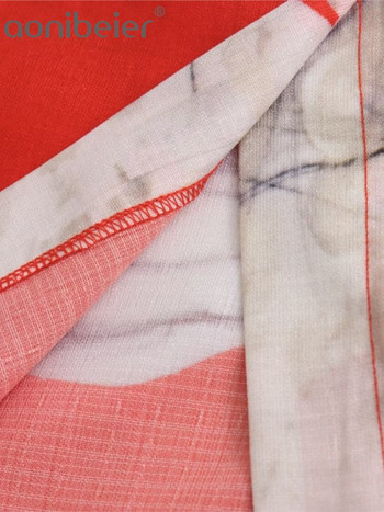 Aonibeier цветен принт пачуърк дамски молив дълги поли Traf 2024 лято висока талия цепка отзад женска миди пола Y2K Streetwear