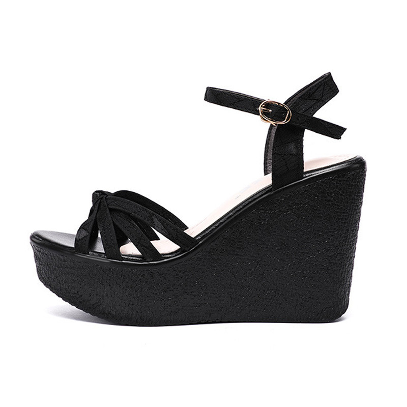 BEYARNEMărimea Plus 32-43 Sandale cu platformă cu pană Pantofi pentru femei 2021, vară, verde proaspăt, sandale cu toc înalt, dame, birou, petrecere, plajă