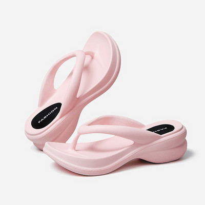 6 cm Női ékek Szandálok Női magas sarkú papucsok Nyári Európa Amerika Divat Kültéri Flip Flop Clip Platform Slides Cipők