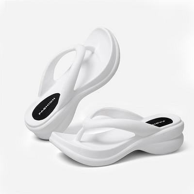 6 cm Női ékek Szandálok Női magas sarkú papucsok Nyári Európa Amerika Divat Kültéri Flip Flop Clip Platform Slides Cipők