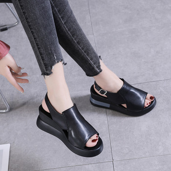 Γυναικεία Σανδάλια Wedge Platform Peep Toe Σανδάλια Καλοκαίρι 2024 Νέα Μόδα Ανοιχτή Μόδα Casual Σανδάλια με χοντρή σόλα Παπούτσια Zapatos Mujer