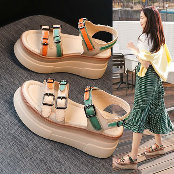 Дамски летни сандали на токчета Дамска лятна мода 2023 Елегантни дамски ежедневни удобни сандали на токчета Sandalias Mujer