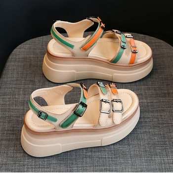 Дамски летни сандали на токчета Дамска лятна мода 2023 Елегантни дамски ежедневни удобни сандали на токчета Sandalias Mujer