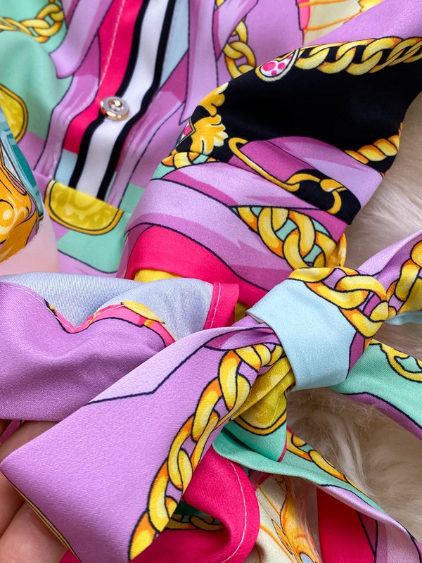 Módne letné reťazové luxusné midi šaty pre ženy s krátkym rukávom, výstrihom do V, kvetinovou potlačou, šnurovaním v páse, zavinovacím pásom a rozdelením na párty