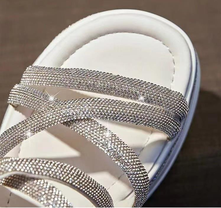 Kényelmes női cipők Wedge 2024 Szandálok Nyitott orrú, Magasságnövelő Nyári Sarkú Női Bézs Platform vastag talpú cipő