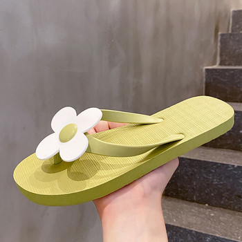 2023 Летни джапанки с цветя Дамски чехли с меко дъно за жени Сладки флорални неплъзгащи се плажни пързалки Сандали Обувки