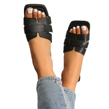Летни чехли Дамски плоски луксозни плажни джапанки за открито Дамски сандали Тенденция Марка Дизайн Пързалки Обувки Жена 2023 Голям размер 43