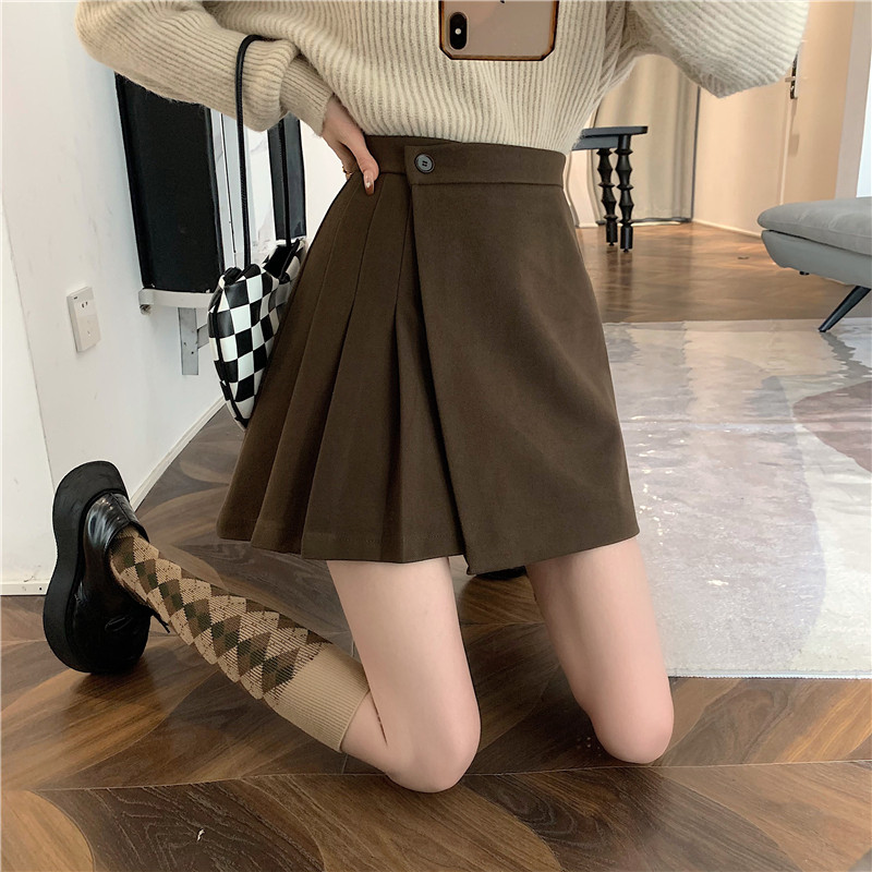 Naiste lühike seelik, ebaregulaarne plisseeritud suvine kontori daam Korea stiil, soliidne, lahtised voldid, kõrge vöökohaga sirged seelikud miniseelik Y2K