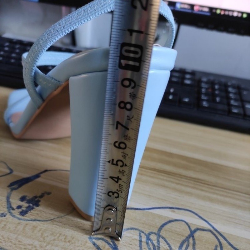 2023, sandale noi de vară pentru femei, cu vârf deschis, tocuri înalte, modă, cu toc gros, cu bretele înguste, pantofi de petrecere, sandale casual pentru femei