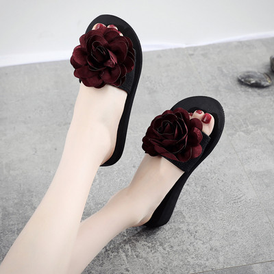 Ljetne ženske sandale Obuća Sandale Platforma Rastezljiva tkanina Kućne cipele Ležerna obuća Vanjske papuče za plažu