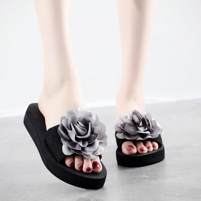 Ljetne ženske sandale Obuća Sandale Platforma Rastezljiva tkanina Kućne cipele Ležerna obuća Vanjske papuče za plažu