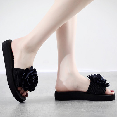 Ljetne ženske sandale Obuća Sandale Platforma Rastezljiva tkanina Kućne cipele Ležerna obuća Vanjske papuče za plažu