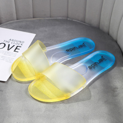 Suvised naiste sussid Mood välissandaalid Rannasandaalid libisemiskindla värviga Sobivad plätud PVC siseruumides kontrastset värvi vannitoajalatsid