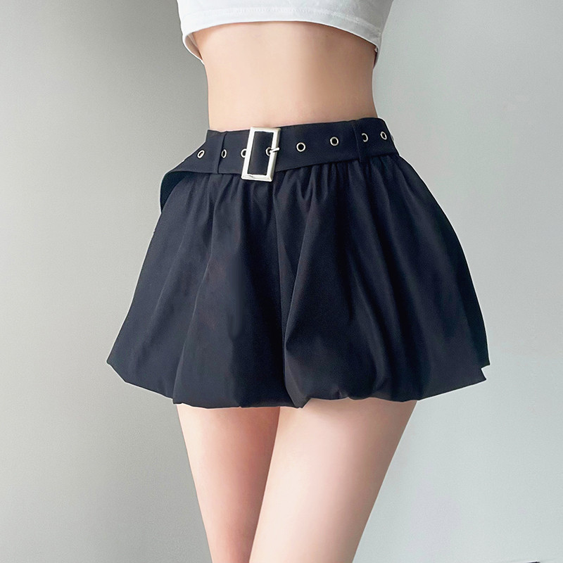 IAMHOTTY Kawaii A-veida svārki ar jostu ar augstu jostasvietu Lolita stila balles kleita svārki korejiešu stila preppy ikdienas svārki, mīksti meitene