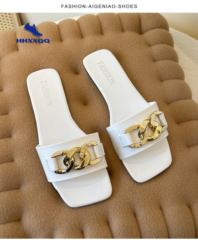 Nove ljetne ženske papuče za 2023. Rimski modni dizajner Ravne sandale Cipele s mekanim potplatom od lateksa Ženske prozračne japanke za plažu