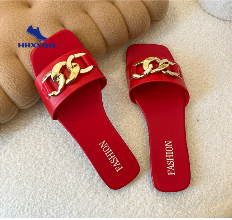 Nove ljetne ženske papuče za 2023. Rimski modni dizajner Ravne sandale Cipele s mekanim potplatom od lateksa Ženske prozračne japanke za plažu