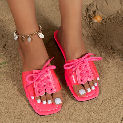 Női Lapos luxus kültéri papucsok női nyári divat papucsok szandálok divatos márka dizájn csúszdák Női strand papucsok