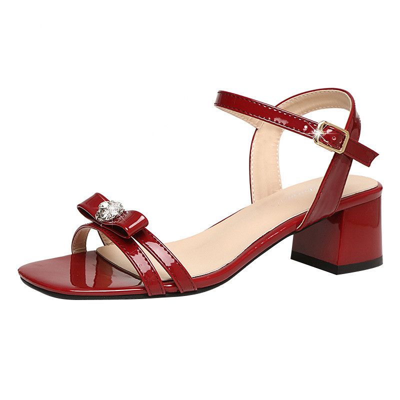 Rhinestone Bow Naiste kandiline konts 2023 Elegantsed sandaalid Naiste kleit Kingad Uued naiste moodsad kontsaga sandaalid pandlaga rihm must