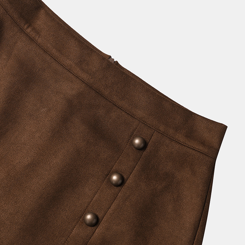 2023 őszi tél női velúr szoknyák divatgombok magas derekú szexi klubszoknyák Bodycon mini bodycon szoknyák hölgyeknek