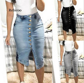 Νέα γυναικεία τζιν φούστα Γυναικεία φούντα με φερμουάρ Σέξι λεπτή φούστα Νέα μόδα γυναικεία ρούχα με κρόσσια υψηλής ποιότητας τζιν για σέξι