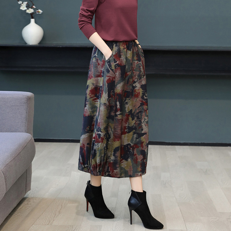 TingYiLi naiste vintage bud seelik sügistalvine elastne kõrge vöökohaga pikk maxi seelik Villane linane seelik