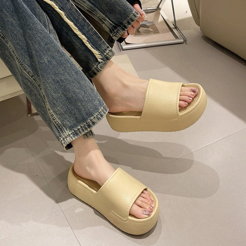 Χοντρές γυναικείες παντόφλες 2024 Summer Antislip Wear Resistant Fashion Casual Παντόφλες Πλατφόρμας Στρογγυλή κεφαλή Casual EVA σανδάλια παραλίας