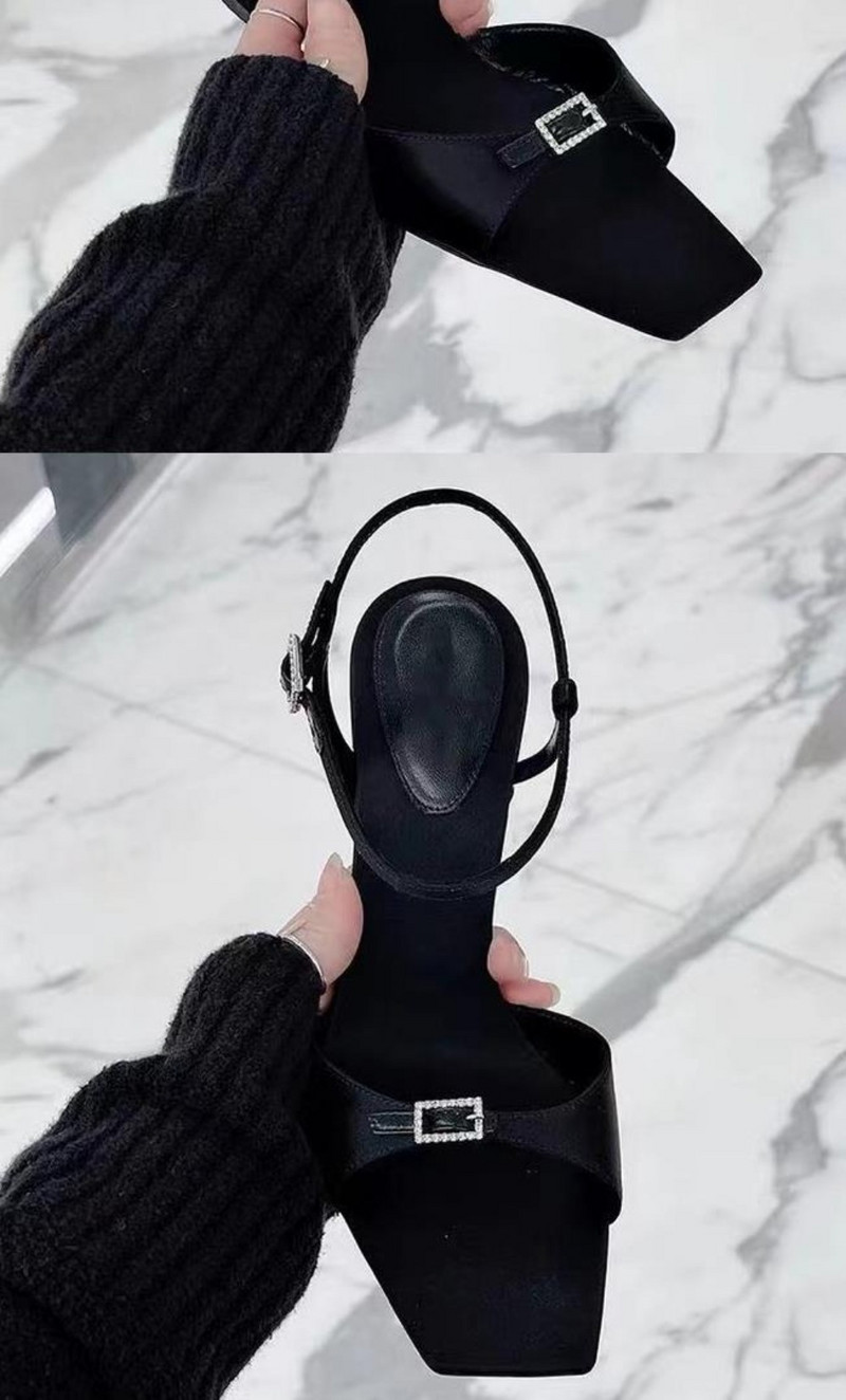 Ljetne niske sandale 2024. Žensko kožno odijelo Ženske bež ženske cipele Visoke potpetice Niske pete crne udobne Nove stileto djevojke Fas