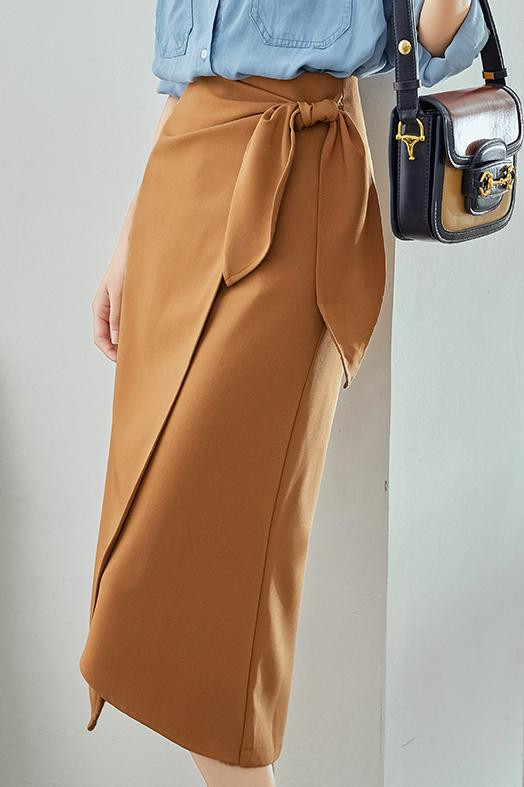 Uredska ženska suknja Japanska modna ženska suknja do koljena visokog struka proljeće ljeto Modna suknja