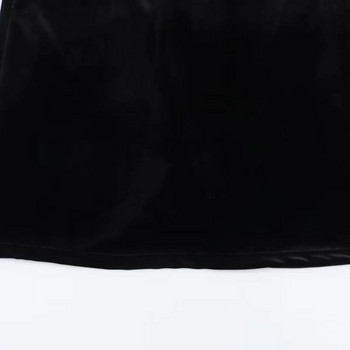 TRAF Миди кадифена пола Дамски поли Зима Пролет Черна естетична пола със средна талия Нова пола Дълги поли за жени Мода