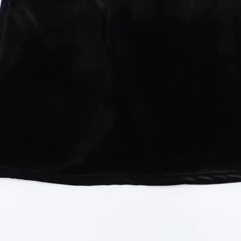 Μίντι βελούδινη φούστα TRAF Γυναικείες φούστες Χειμερινή άνοιξη Μαύρη μεσομεσαία αισθητική φούστα Νέα σε φούστα μακριές φούστες για γυναίκες μόδα