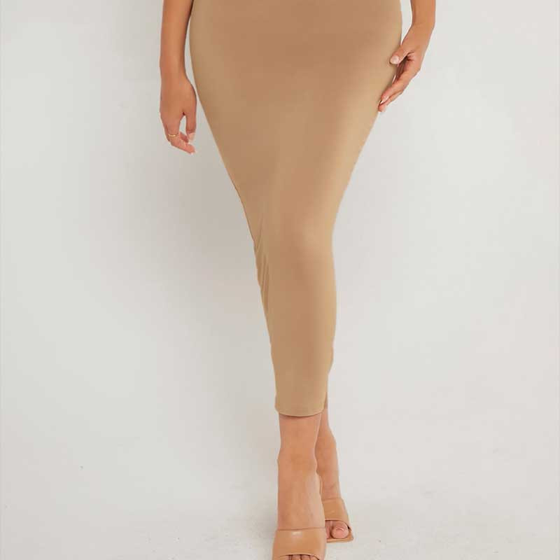 Naiste 2023. aasta suvine ühevärviline puusaseelik, kõrgelt veniv vöökoht, stiilne elegantne reisikleit