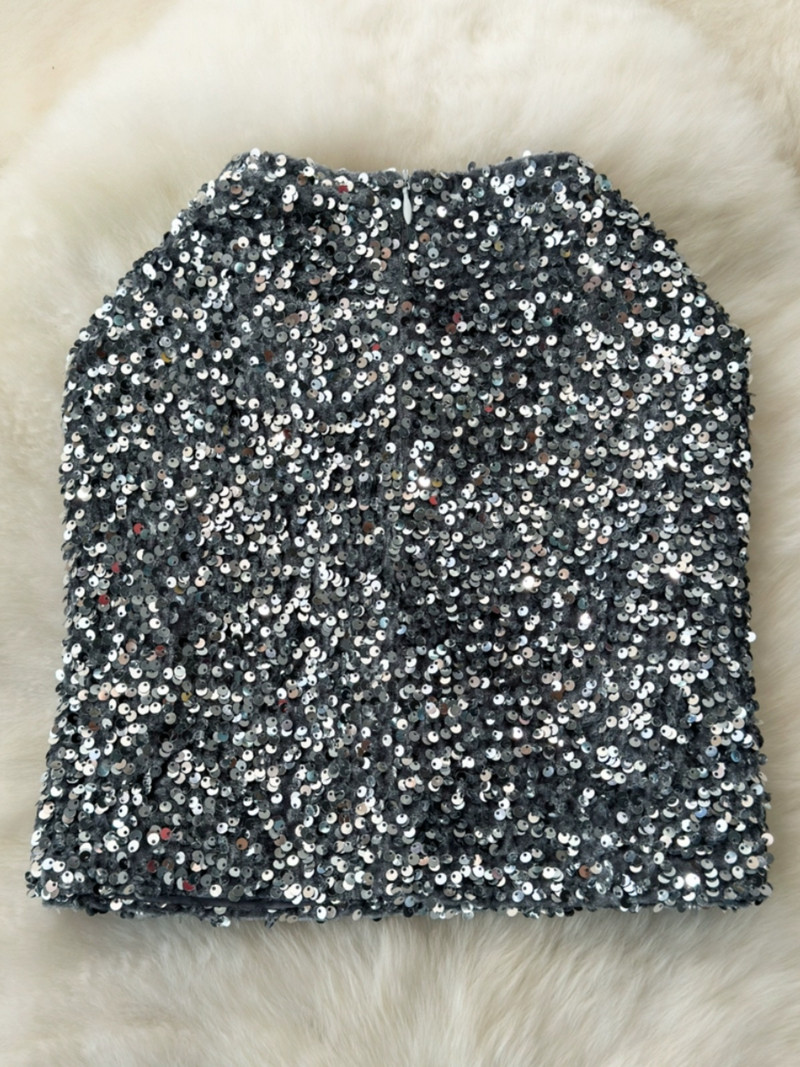 Korejske modne mini suknje Ženska šljokica Bling Odjeća visokog struka Ženska plašt suknja Ženska vintage tanka suknja Dropshipping