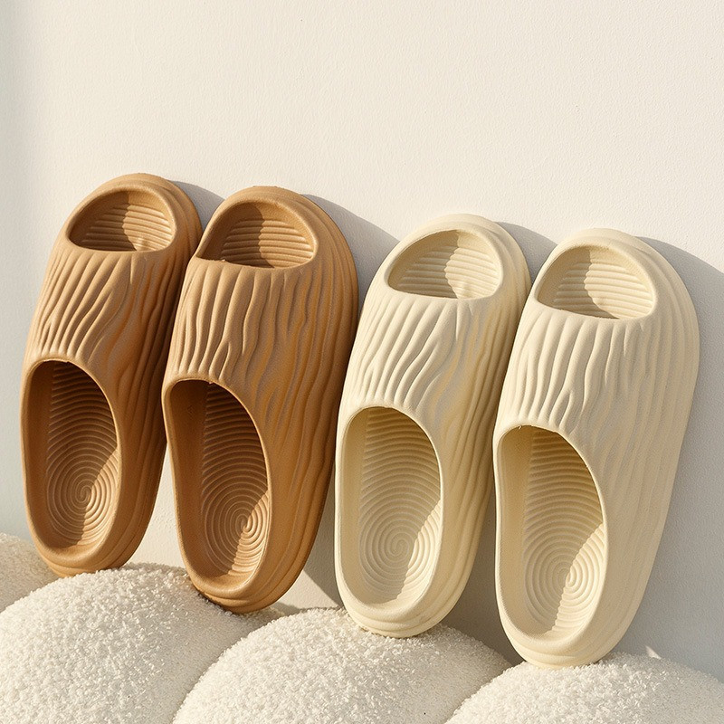 Nyári szandál Új Eva Kreatív keserű dinnye papucs női csúszásmentes kültéri strand vastag talpú puha fürdőszoba papucs cipő