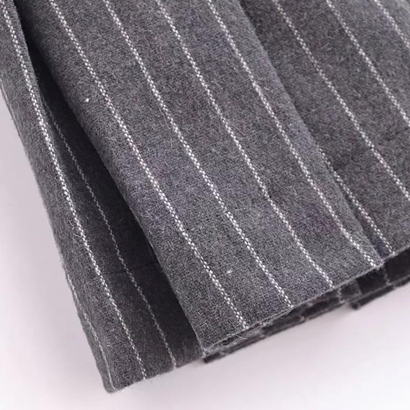 TRAF prugasta plisirana suknja Ženske suknje Jesen Zima Mini mješovita suknja srednjeg struka Elegantne dizajnerske suknje za zabave Ženske luksuzne