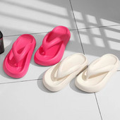 Internet poznate papuče, ženske papuče riblja kost, novi ljetni debeli potplati s osjećajem gaženja po izmetu, škarica za stopala