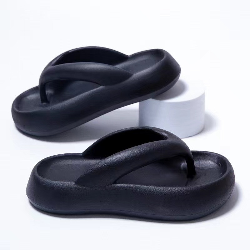 Internet poznate papuče, ženske papuče riblja kost, novi ljetni debeli potplati s osjećajem gaženja po izmetu, škarica za stopala