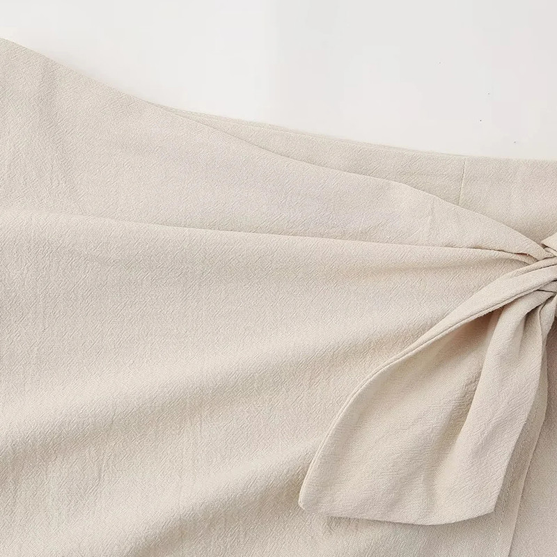 TRAF Mini suknje s resama Ženska suknja Proljeće ljeto 2024. Kratka suknja s mašnom s visokim strukom Elegantna ženska modna suknja u trendu