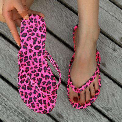 Flip-flops Pantofi pantofi papuci femei leopard sandale casual pantofi de plajă de vară la modă 2024 rochie nouă de brand cozy femme pantofi