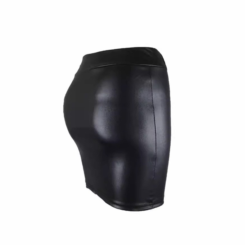 Jednobojne ležerne kratke suknje s omotanim bokovima za žene Ljeto 2024. Seksi ženska kožna mini suknja visokog struka Ženska uska suknja Steet