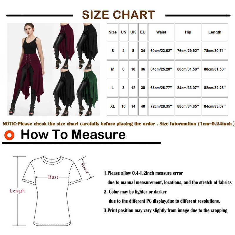 Gooti seelik must keskaegne vintage kõrge vöökohaga seelik, nööriga Ebaregulaarne vihmavarjuseelik Festival Steampunk pikad seelikud naistele