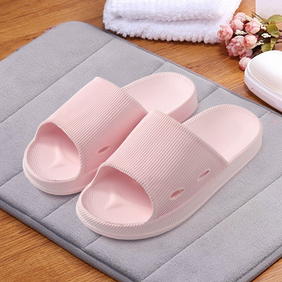 Unisex kupaonske kućne papuče Ženske mekane kućne papuče Kupaonske kućne papuče Jednobojne kućne sandale s ravnim dnom, neklizajuće