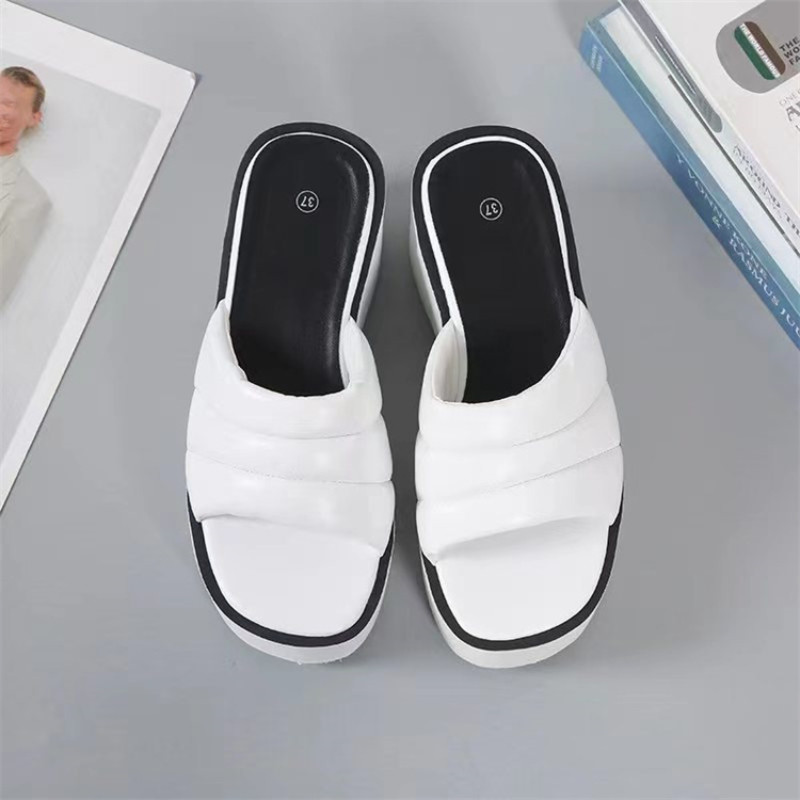 Mărimea 35-43 Sandale de vară cu platformă nou-nouțe pentru damă, la modă Pane solide, cu tocuri înalte, papuci pentru femei, ocazional, pentru petrecere, papuci pentru femei.