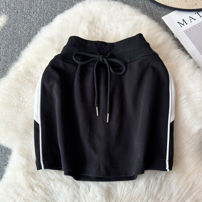 Korejske modne mini suknje za žene, elastična ženska sportska suknja visokog struka na vezanje, ljetna ulična plašt suknja Dropshipping