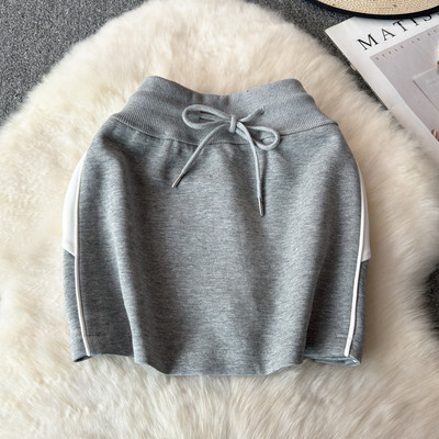 Korejske modne mini suknje za žene, elastična ženska sportska suknja visokog struka na vezanje, ljetna ulična plašt suknja Dropshipping