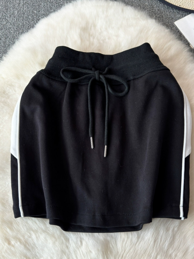 Korejske modne mini suknje za žene, elastična ženska sportska suknja visokog struka na vezanje, ljetna ulična plašt suknja Dropshipping