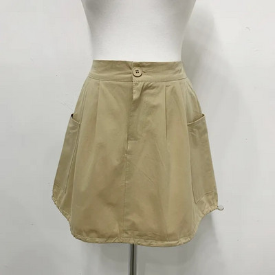 DEEPTOWN korejska suknja s mjehurićima Ženska ulična odjeća visokog struka A-kroja s uzicama s velikim džepovima Vintage Mini Cargo suknja Ljeto, ležerno